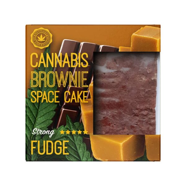 Cannabis Brownie Space Cake – Fudge