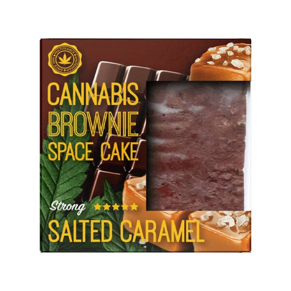 Cannabis Brownie Space Cake – Salted Caramel